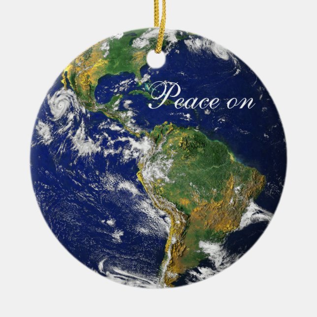Blaues Marble_Peace auf Earth_Goodwill zu allen Keramikornament (Vorne)