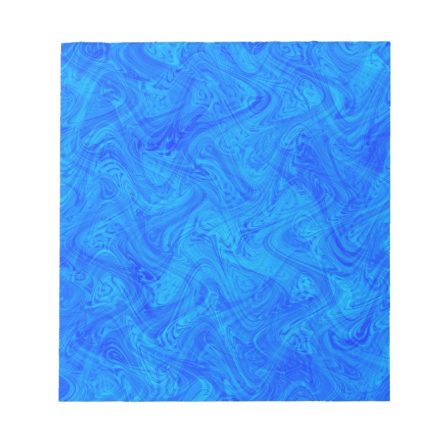 Blaues Marmormuster Notizblock (Vorderseite)