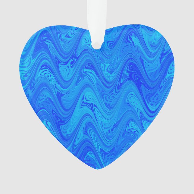 Blaues Marmormuster Ornament (Vorderseite)