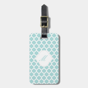 Blaues marokkanisches Muster mit Gepäckanhänger