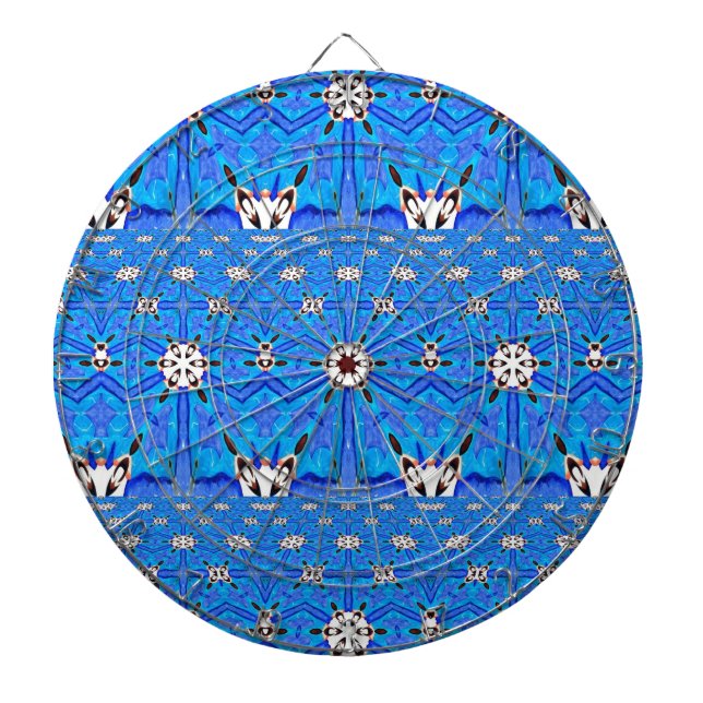 blaues Matrix-Rasterdesign-Dartboard Dartscheibe (vorne)