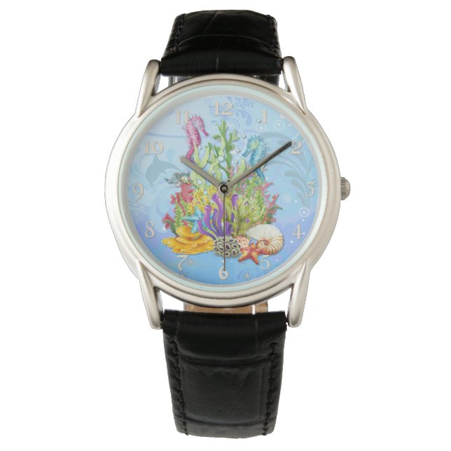Blaues Meer Armbanduhr (Vorderseite)