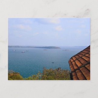 Blaues Meer aus Goa, Indien Postkarte