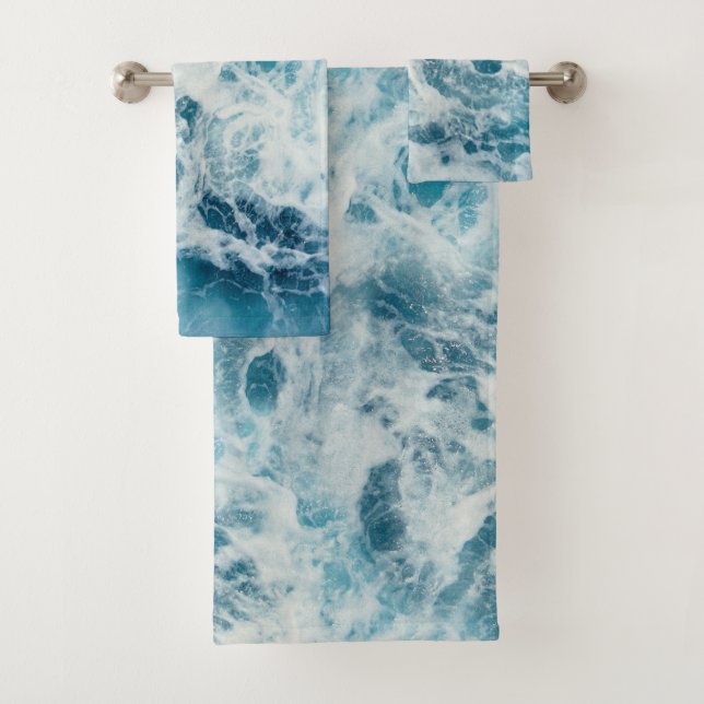 Blaues Meer Badhandtuch Set (Insitu)