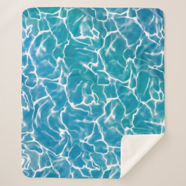 Blaues Meer Sherpadecke (Vorderseite)