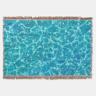 Blaues Meer Wasser mit Glitzern Decke