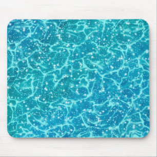 Blaues Meer Wasser mit Glitzern Mousepad