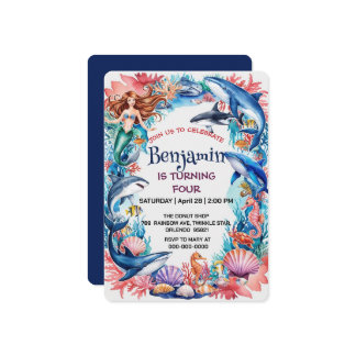 Blaues Meerjungfisch Geburtstag