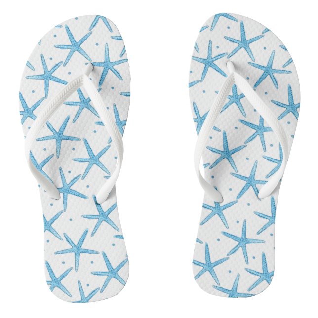 Blaues Meerwassermuster Flip Flops (Fußbett)
