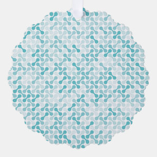 Blaues Metaball-Muster Ornament Karte