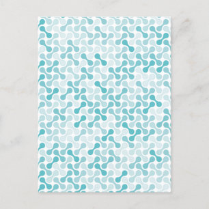 Blaues Metaball-Muster Postkarte