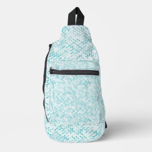 Blaues Metabolmuster Crossbody Bag