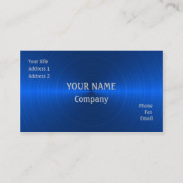 Blaues Metall Visitenkarte