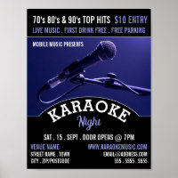 Blaues Mikrofon, Karaoke-Eventwerbung