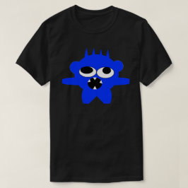 Blaues Mini-Monster-T-Shirt mit Skullnskin-Grafikd T-Shirt