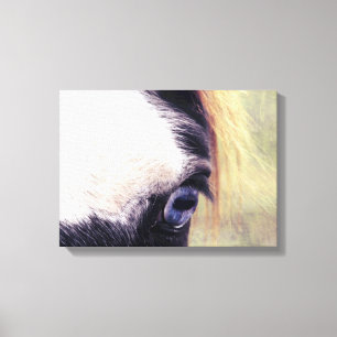 Blaues mit Augen Farben-Pferd Leinwanddruck