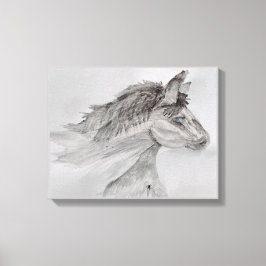 Blaues - mit Augen Pferd Leinwanddruck