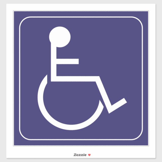 Blaues Mit Behinderung Rollstuhlaufkleber-Symbol Aufkleber (Blatt)