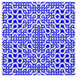 Blaues Mittelalter Modernes Print Stoff