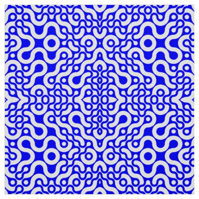 Blaues Mittelalter Modernes Print Stoff (Muster)