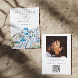 Blaues Mittelmeer Landschaft Foto Hochzeit Save The Date