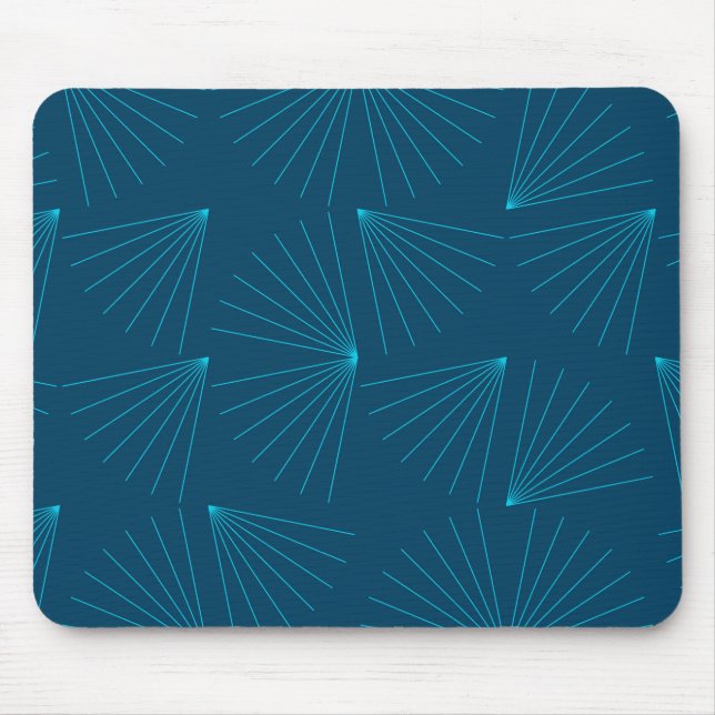 Blaues, modernes, einfaches helles Feierkonzept Mousepad (Vorne)