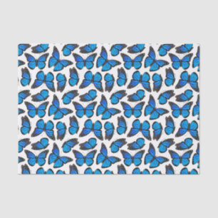 Blaues Monarchfalter-Muster Seidenpapier