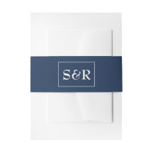 Blaues Monogramm-Bauch-Band