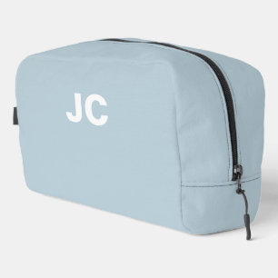 Blaues Monogramm Einfach Minimal Modern Reisen Waschbeutel