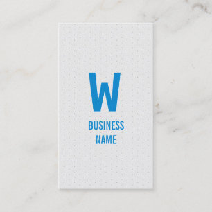 Blaues Monogramm-Finanzberater-Visitenkarte Visitenkarte