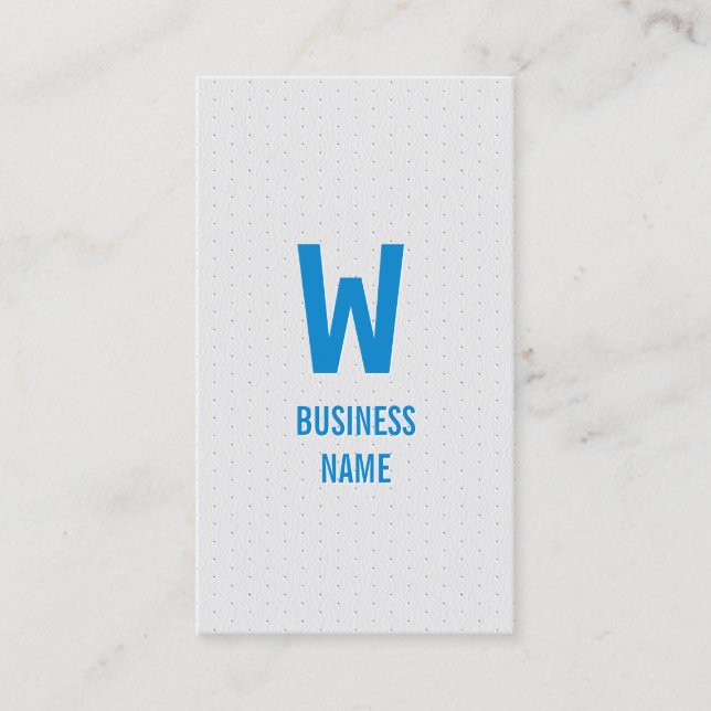 Blaues Monogramm-Finanzberater-Visitenkarte Visitenkarte (Vorderseite)