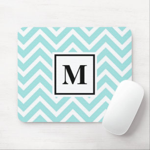 Blaues Monogramm Mousepad