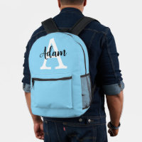 Blaues Monogramm-Name-Script Personalisiertes Desi