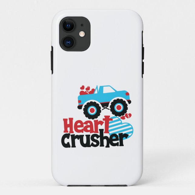 Blaues Monster LKW Herzkreuz Valentine Case-Mate iPhone Hülle (Rückseite)