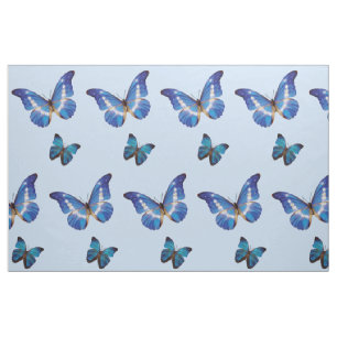 Blaues Morpho Schmetterlings-Gewebe Stoff