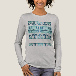 Blaues Mosaik, mediterran inspiriert Tri-Blend Shirt