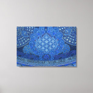 Blaues Mosaikdetail, Deutschland Leinwanddruck