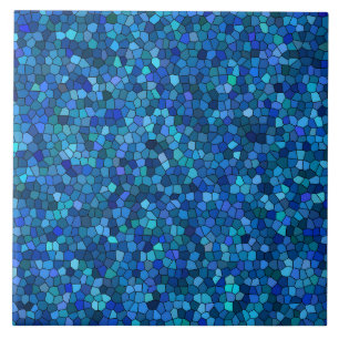 Blaues Mosaikmuster Fliese