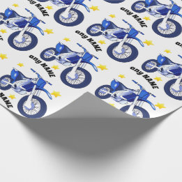 Blaues Motorrad- und benutzerdefiniertes Werbepapi Geschenkpapier