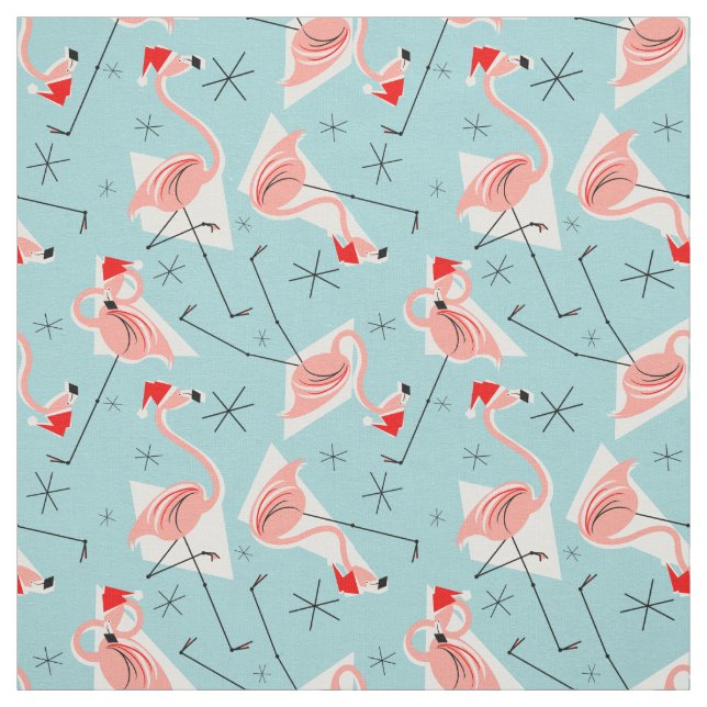 Blaues multi kleines Mustergewebe Flamingo-Sankt Stoff (Muster)