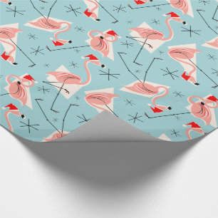 Blaues multi Packpapier Flamingo-Sankt