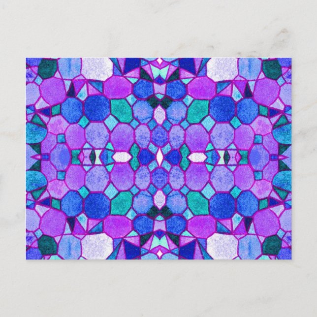 Blaues Museum Kristalle Postkarte (Vorderseite)