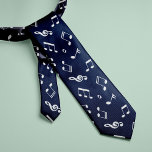 Blaues Musiknoten-Muster Krawatte<br><div class="desc">Schöne musikalische Symbole nahtlos Muster Design macht ein perfektes Geschenk für Musiker, Musiklehrer, Band Regisseure und Musikliebhaber.</div>
