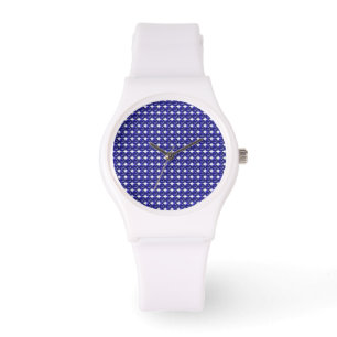 Blaues Muster Armbanduhr