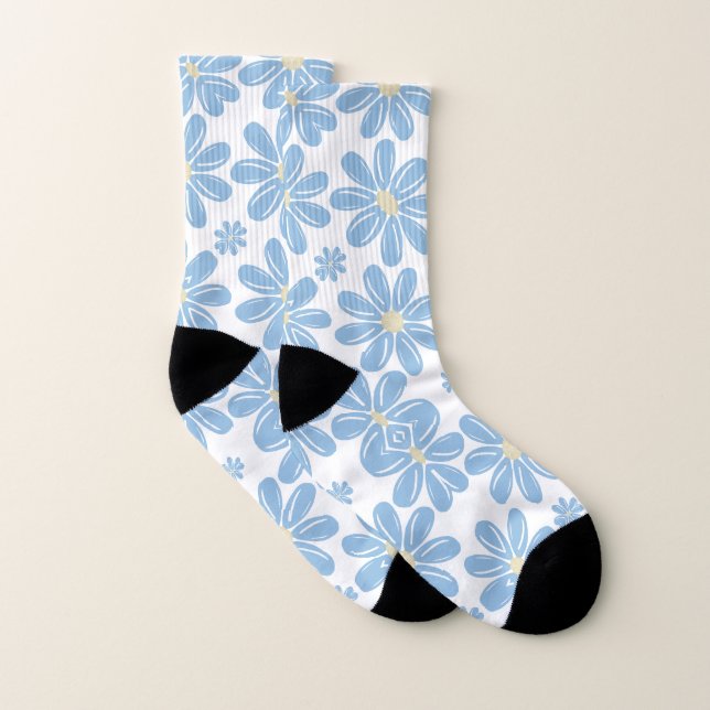 Blaues Muster - Drucksocken Socken (Paar)