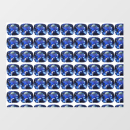 Blaues Muster Fensteraufkleber