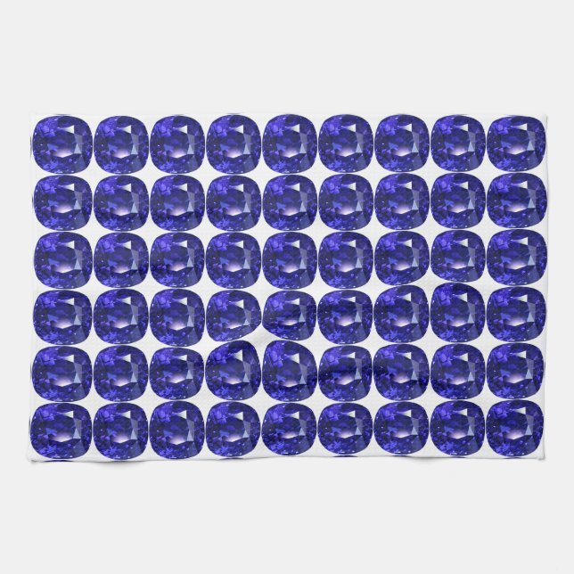 Blaues Muster Geschirrtuch (Horizontal)