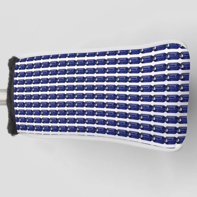Blaues Muster Golf Headcover (Vorderseite)