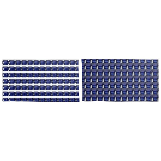 Blaues Muster Kissenbezug (Rückseite-Set)