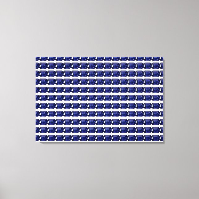 Blaues Muster Leinwanddruck (Vorderseite)